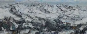Rudi Weiss Berge, 43-2018 Öl auf Leinwand