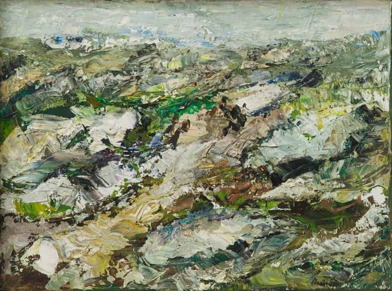 Rudi Weiss Garten, 39-10 Öl auf Leinwand