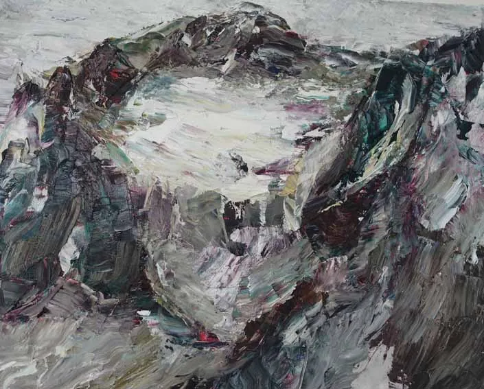 Rudi Weiss Berge, 24-2019 Öl auf Leinwand