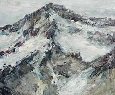 Rudi Weiss Berge, 25-2019 Öl auf Leinwand