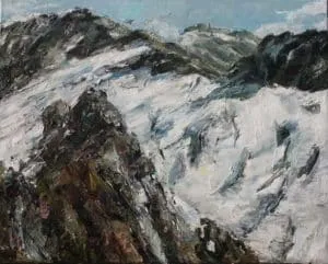 Rudi Weiss Berge, 37-2012 Öl auf Leinwand