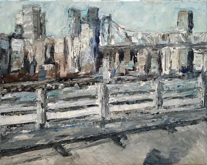 Rudi Weiss New York II, 32-2017 Öl auf Leinwand