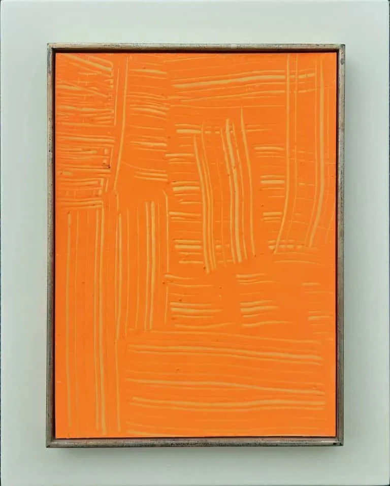 Max Ackermann Strukturbild 17.10.1969 Acryl/Platte (ACK5884) 33,5 x 24,5 cm rückseitig signiert und datiert