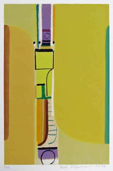 Max Ackermann Strahlende Pforte, 1972 Siebdruck auf Bütten 48,7 x 31,8 cm signiert