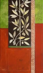 Ulrich Hartig Olivenornament V Mischtechnik/Leinwand