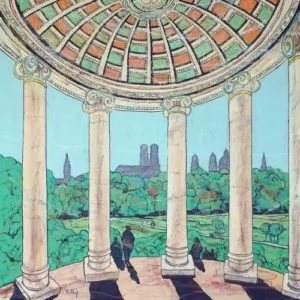 Ulrich Hartig Monopteros II (München) Mischtechnik/Leinwand