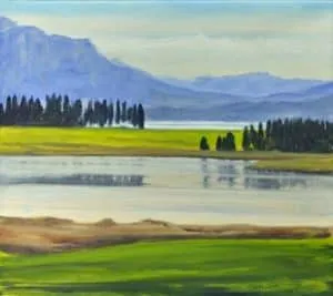 Werner Heinze Forggensee Ölgemälde