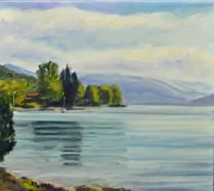 Werner Heinze Tegernsee, Ostufer Ölgemälde