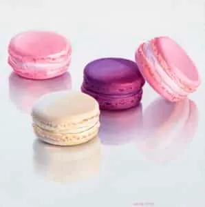 Petra Levis Macarons (II) Aquarell 43 x 43 cm Unikat