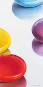 Petra Levis Smarties XXVIII Aquarell 30 x 15 cm Unikat