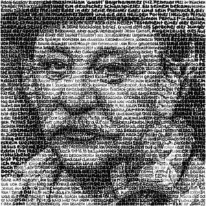 SAXA Gustl Bayrhammer Tusche auf Leinwand 100 x 100 cm Unikat