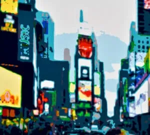 Konrad Winter Times Square 2 Autolack auf Aluminium 125 x 140 cm Unikat