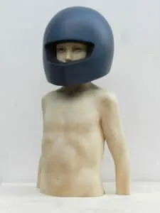 Leo Ferdinando Demetz Save in the Future Lindenholz, Farbe Maße 57cm Unikat