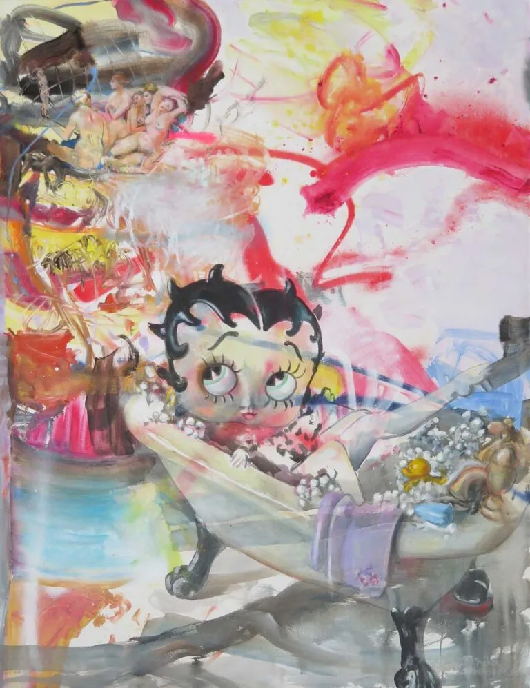 Monika Kaiblinger Betty Im Hamam Acryl auf Leinwand 130 x 100 cm Unikat