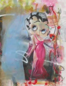 Monika Kaiblinger Betty im Spiegel Acryl auf Leinwand 130 x 100 cm Unikat