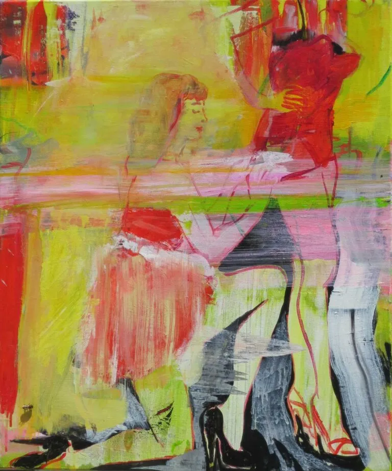 Monika Kaiblinger Betty und Tempest Acryl auf Leinwand 60 x 50 cm Unikat