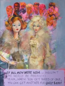 Monika Kaiblinger Damenwahl Acryl auf Leinwand 130 x 120 cm Unikat