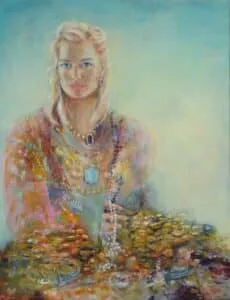 Monika Kaiblinger Danae Acryl auf Leinwand 130 x 100 cm Unikat