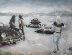 Monika Kaiblinger Faster Pussycat Acryl auf Leinwand 110 x 145 cm Unikat