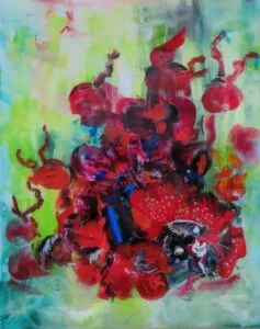 Monika Kaiblinger Flow Acryl/Glas 50 x 40 cm Unikat