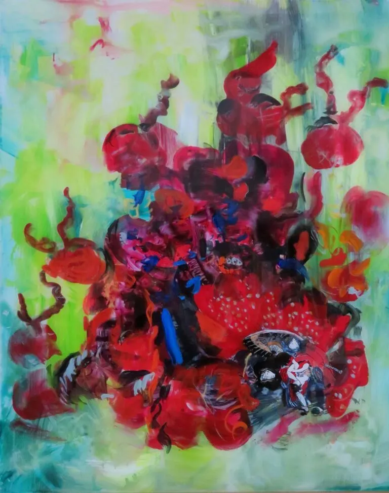 Monika Kaiblinger Flow Acryl/Glas 50 x 40 cm Unikat