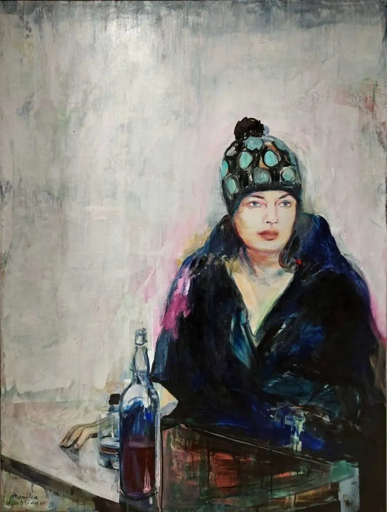 Monika Kaiblinger Romy (waiting) Acryl auf Leinwand 145 x 110 cm