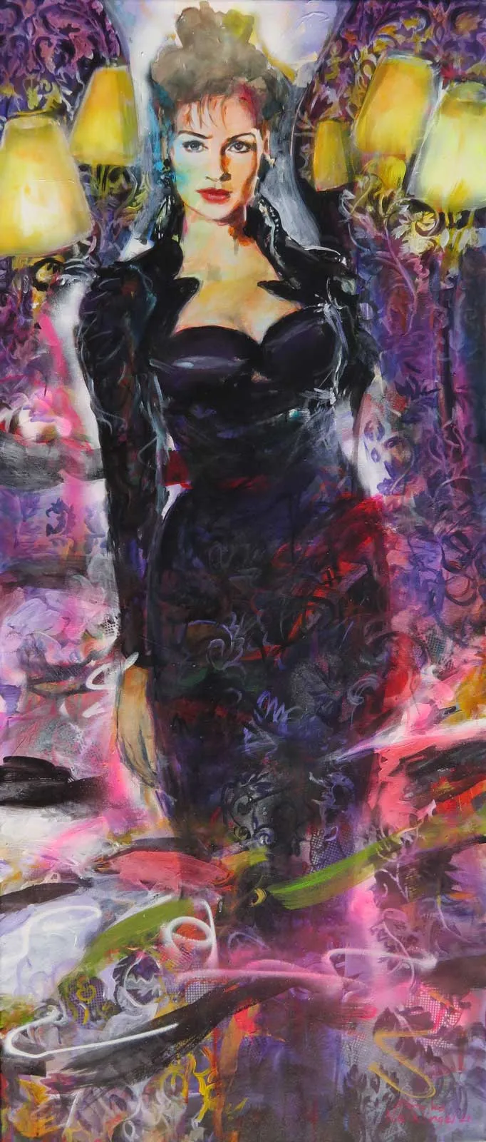 Monika Kaiblinger Xenia Acryl auf Leinwand 175 x 75 cm