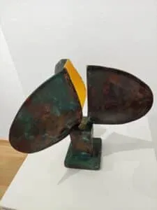 Drei Boote – Zusammenkunft Bronze, Blattgold 30 x 30 x 30 cm