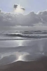 Malte von Schuckmann Nordsee im Gegenlicht, 2025 Öl auf Leinwand 60 x 40 cm Unikat