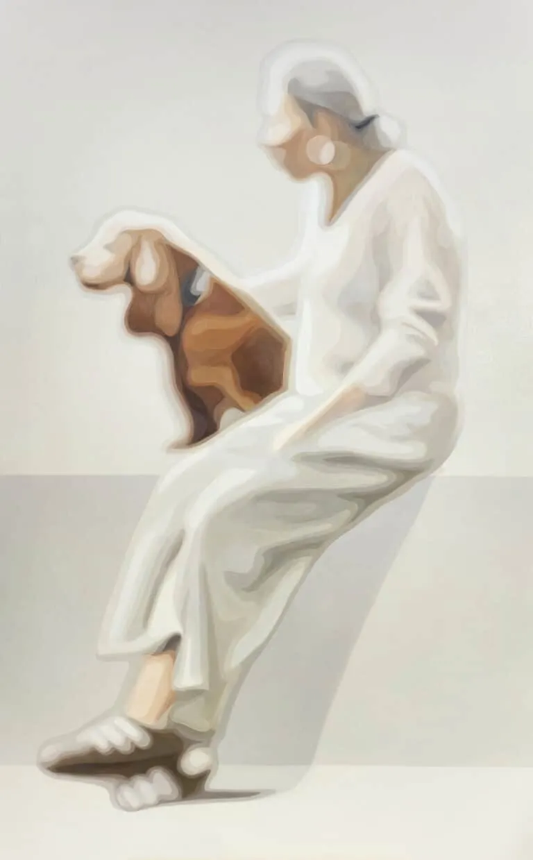 Sun Yun Park Peoplescape, My Companion Öl/Leinwand 175 x 110 cm Unikat