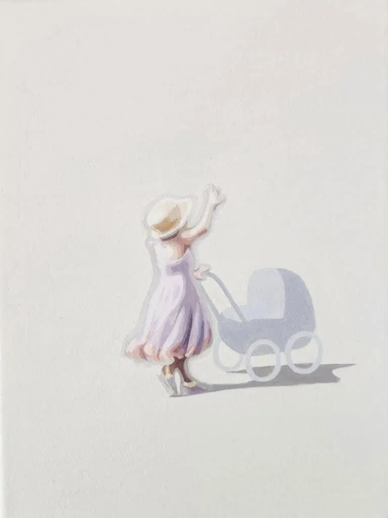 Sun Yun Park Peoplescape, Nr. 44 Öl/Leinwand 24 x 18 cm Unikat