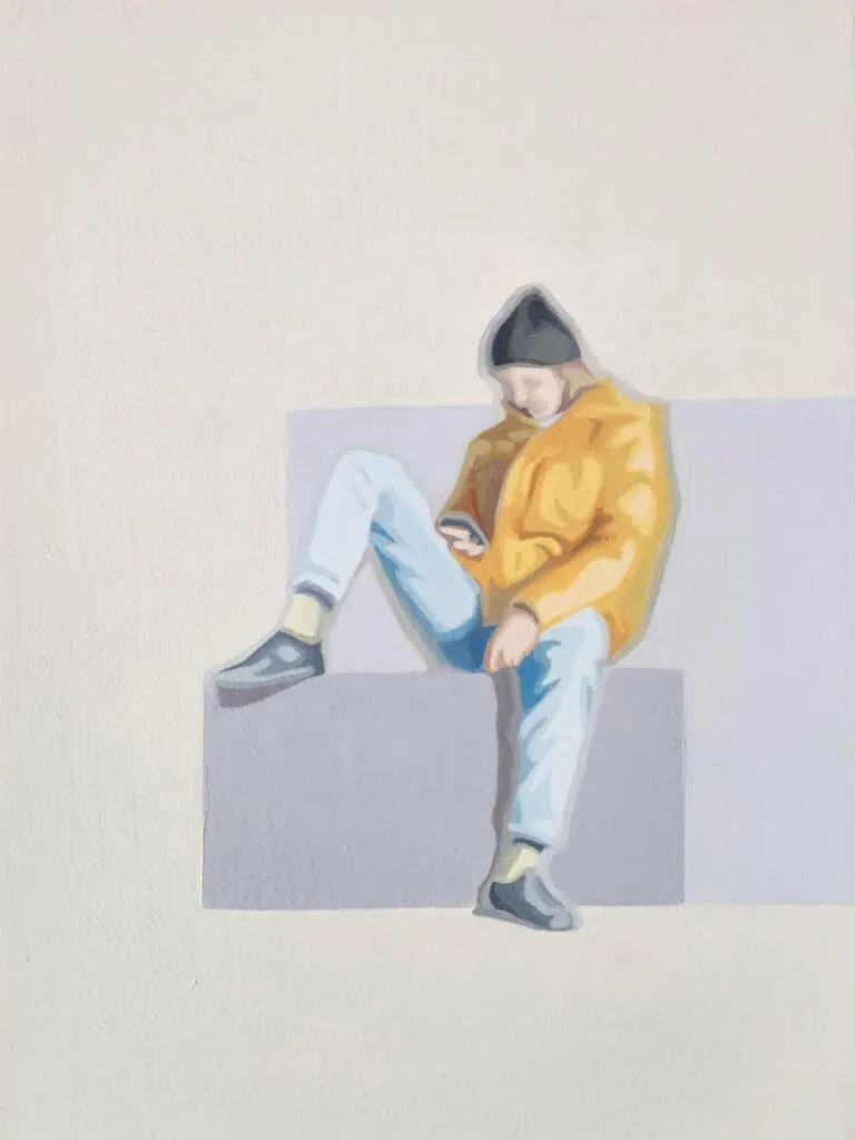 Sun Yun Park Peoplescape, Nr. 45 Öl/Leinwand 24 x 18 cm Unikat