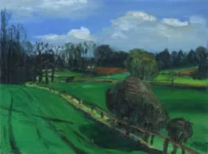 Hermann Reimer Flussaue Öl/Leinwand 50 x 67 cm Unikat