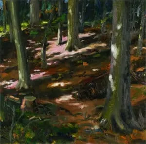 Hermann Reimer Wald Öl/Leinwand 50 x 50 cm Unikat