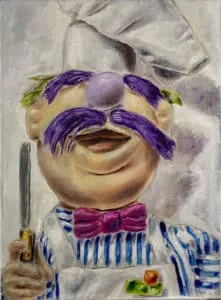 Andreas Schiller Zoom - Koch Lila Öl/Leinwand 75 x 55 cm Unikat