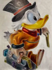 Andreas Schiller Zoom - Dagobert Orange Öl/Leinwand 75 x 55 cm Unikat