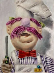 Andreas Schiller Zoom - Koch Pink Öl/Leinwand 75 x 55 cm Unikat