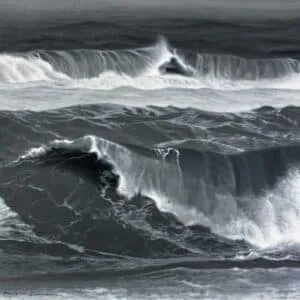 Malte von Schuckmann Stürmische Brandung , 2025 Öl auf Leinwand 50 x 50 cm Unikat