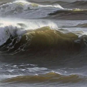 Malte von Schuckmann Wellen I, 2025 Öl auf Leinwand 40 x 40 cm Unikat