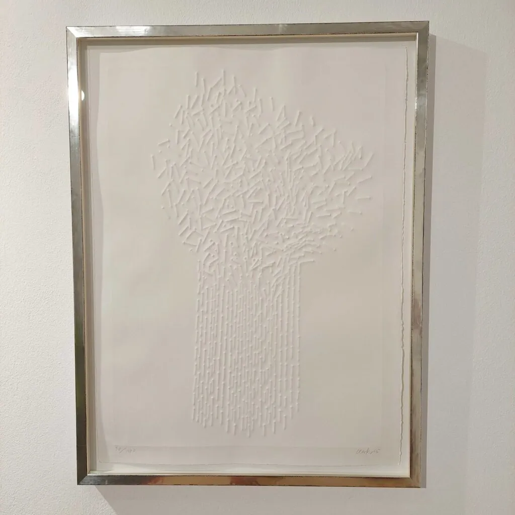 Günther Uecker o.T., Nagelaum,1965 Prägegrafik Auflage 50/100 Maße 76 x 56 cm handsigniert und nummeriert