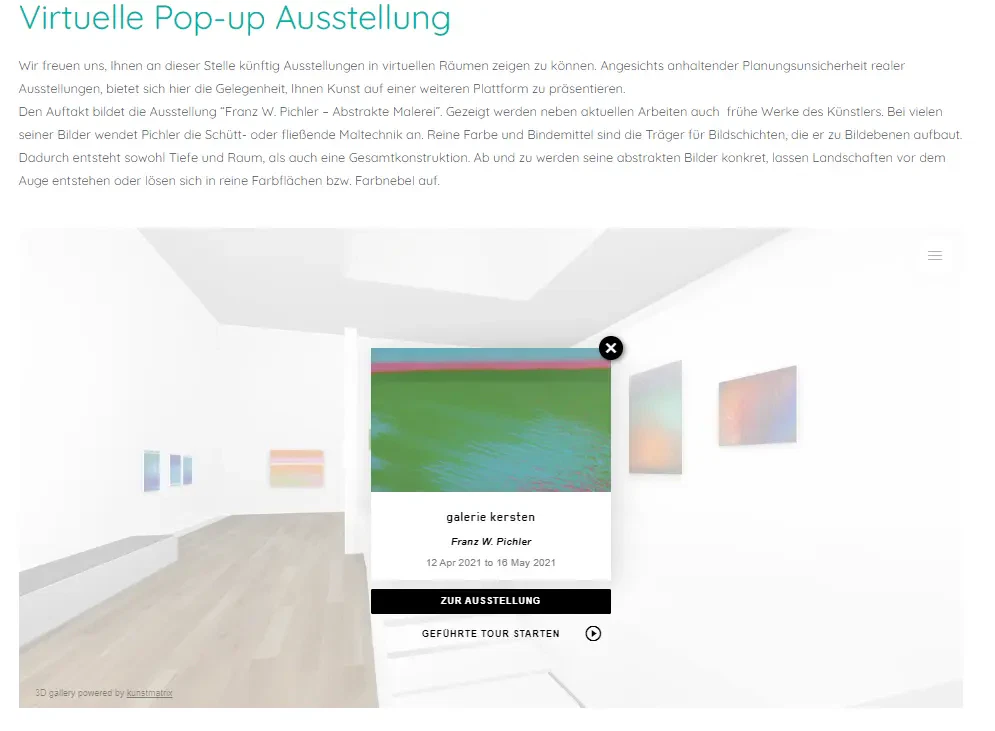 Virtuelle Ausstellung Franz Pichler Digitales Ausstellungsformat