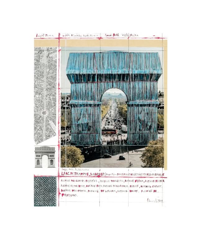 Christo Christo Arc de Triomphe III, Project for Paris Pigmentdruck auf Bütten
