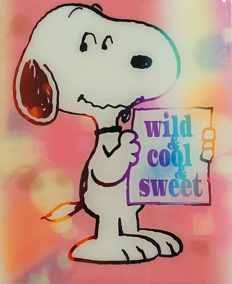 J&ouml;rg D&ouml;ring Crazy Little Thing Wild & cool & sweet Mischtechnik/Leinwand 30 x 25 cm Auflage 99 Exemplare